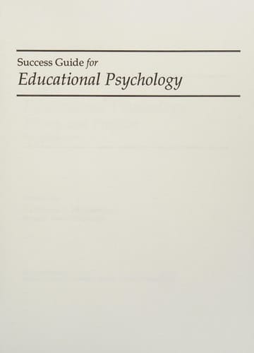 Educational Psychology S/G