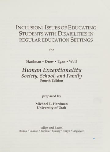 Human Exceptionality: Society, School, and Family