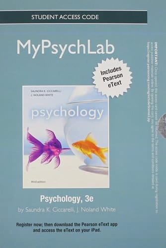Psychology Mypsychlab Access Code: Includes Pearson Etext