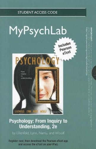 Psychology MyPsychLab Printed Access Code: From Inquiry to Understanding: Includes Pearson eText