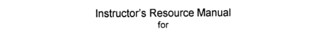 Instructor's Resource Manual for The Allyn & Bacon Handbook