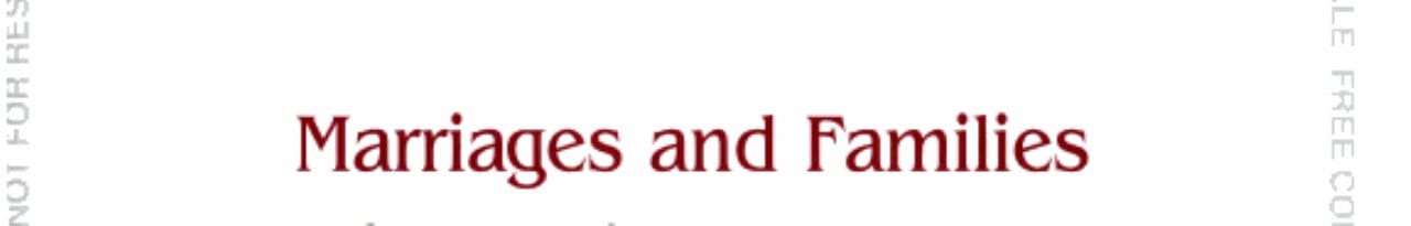 Marriage and Families : Reflections of a Gendered Society