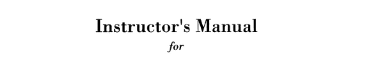 Instructor's Manual for Literature Across Cultures