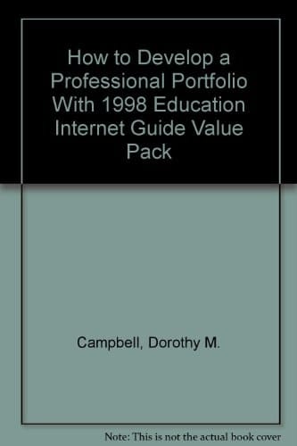 How to Develop a Professional Portfolio With 1998 Education Internet Guide Value Pack