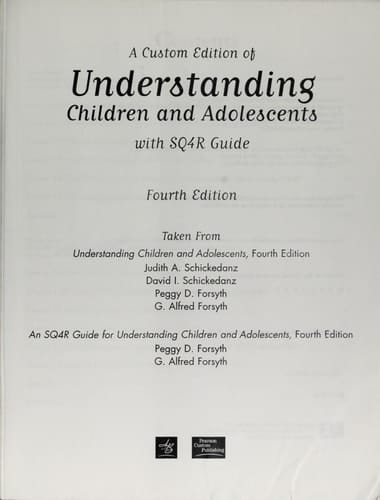 Understanding Children and Adolescents (4th Edition)