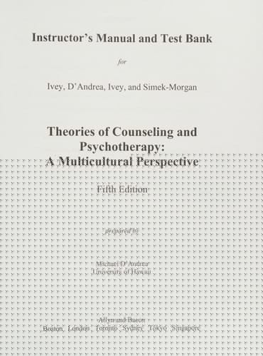 Instructor's Manual and Test Bank for Theories of Counseling, 5th Ed.