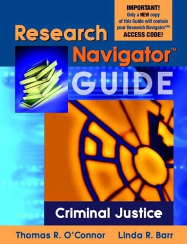 Research Navigator Guide for Criminal Justice (Valuepack item only)