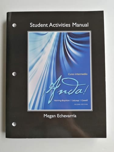 Student Activities Manual for ¡Anda! Curso intermedio