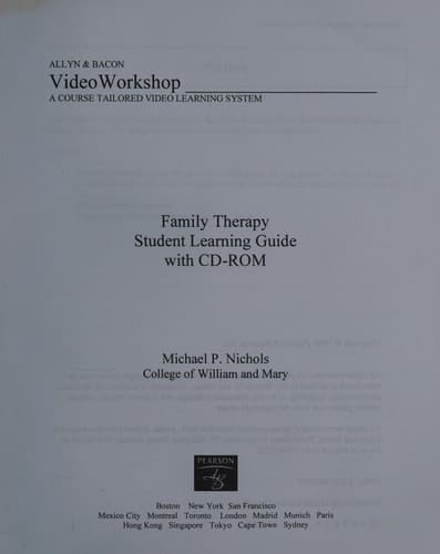 VideoWorkshop for Family Therapy: Student Learning Guide with CD-ROM (Allyn & Bacon VideoWorkshop: A Course-Tailored Video Learning System)