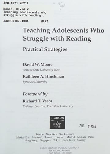 Teaching Adolescents Who Struggle with Reading: Practical Strategies