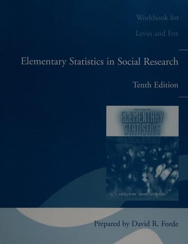 Supplement: Student Workbook for Elementary Statistics in Social Research