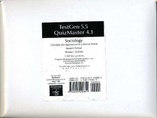 Sociology: Concepts and Applications in a Diverse World (Testgen 5.5 / Quizmaster 4.1)