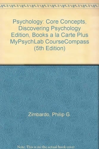 Psychology : Core Concepts, Discovering Psychology Edition, Books a la Carte Plus MyPsychLab CourseCompass