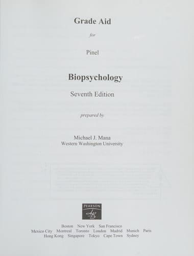 Grade Aid Student Workbook with Practice Tests for Biopsychology for Biopsychology