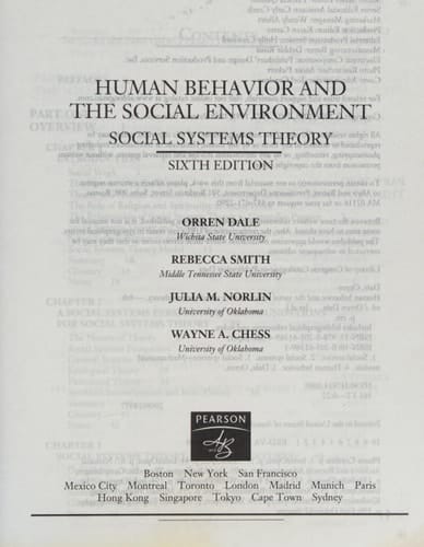 Human Behavior And The Social Environment: Social Systems Theory