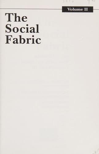 The Social Fabric: American Life From 1607 to 1877, Vol. 1, 11th Edition