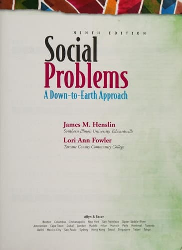 Social Problems: A Down-to-Earth Approach