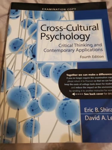 Cross-Cultural Psychology (4th, 10) by Shiraev, Eric B - Levy, David A [Paperback (2009)]