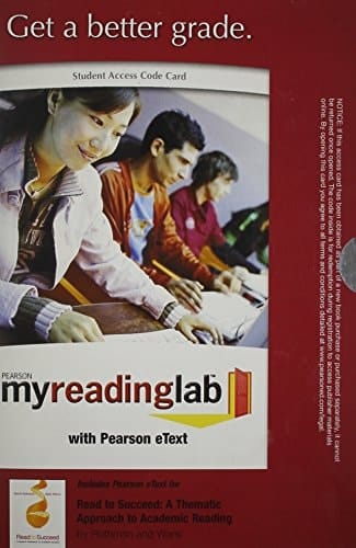MyReadingLab with Pearson eText -- Standalone Access Card -- for Read to Succeed