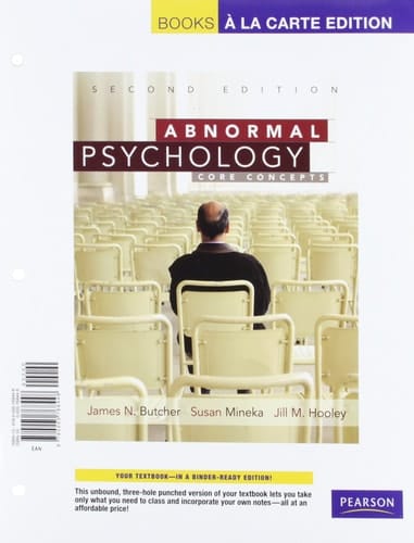 Abnormal Psychology: Core Concepts, Books a la Carte Edition (2nd Edition)