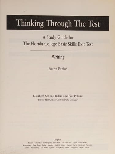 Thinking Through the Test A Study Guide for the Florida College Basic Exit Tests - Writing - Without Answers