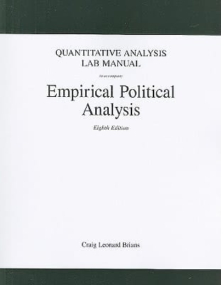 Quantitative Analysis Lab Manual for Empirical Political Analysis