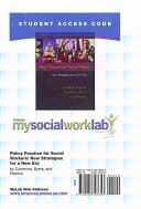MySocialWorkLab -- Standalone Access Card -- for Policy Practice for Social Workers: NEW Strategies for a NEW Era
