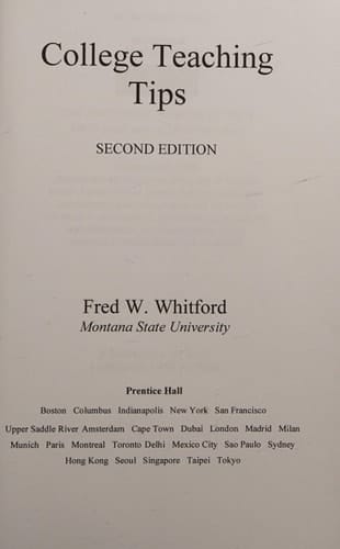 College Teaching Tips (2nd Edition)