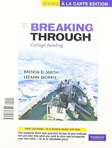 Breaking Through: Books a La Carte