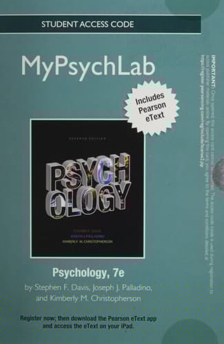 NEW MyLab Psychology with Pearson eText -- Standalone Access Card -- for Psychology (7th Edition)