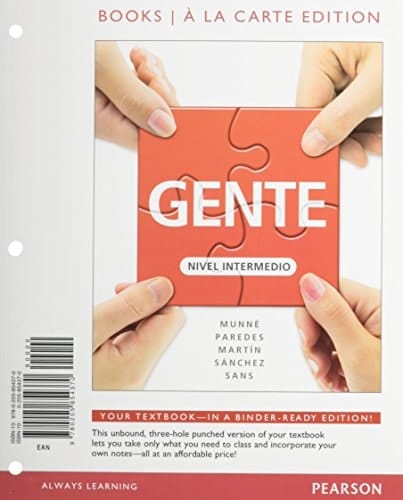 Gente: Nivel intermedio, Books a la Carte Edition