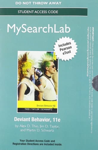 MyLab Search with Pearson eText -- Standalone Access Card -- for Deviant Behavior (11th Edition)