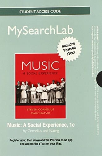 Music Mysearchlab Access Code: A Social Experience: Includes Pearson Etext