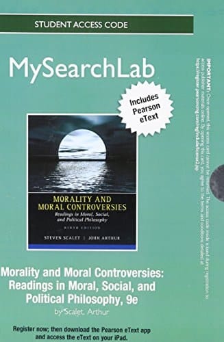MySearchLab with Pearson eText -- Standalone Access Card -- for Morality and Moral Controversies: Readings in Moral, Social and Political Philosophy (9th Edition)
