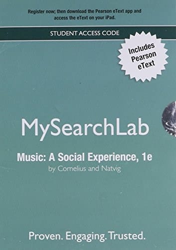 MyLab Search with Pearson eText -- Valuepack Access Card -- for Music: A Social Experience