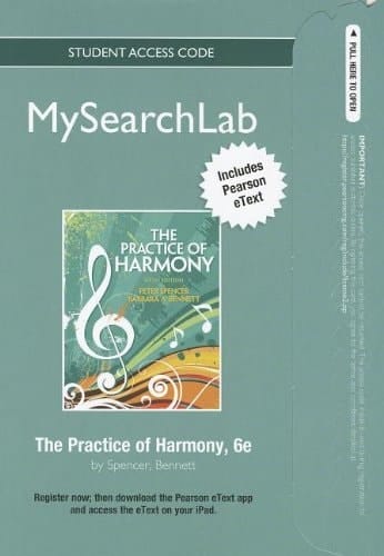 MySearchLab with Pearson eText -- Standalone Access Card -- for The Practice of Harmony (6th Edition)