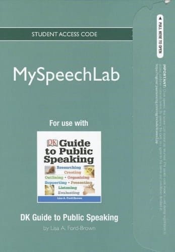 NEW MySpeechLab without Pearson eText -- Standalone Access Card -- for DK Guide to Public Speaking