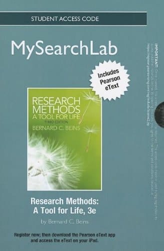 MySearchLab with Pearson eText -- Standalone Access Card -- for Research Methods: A Tool for Life (3rd Edition)