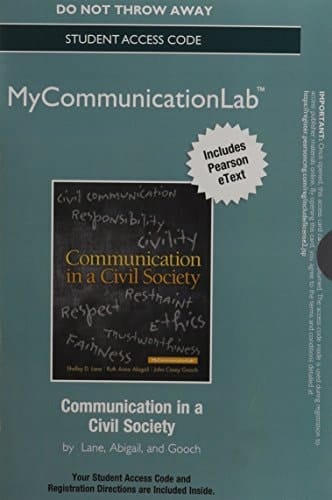 NEW MyCommunicationLab with Pearson eText -- Standalone Access Card -- for Communication in a Civil Society