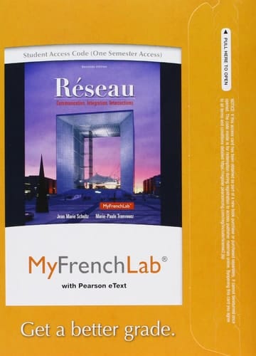 Réseau: Communication, Intégration, Intersections -- MyLab French with Pearson eText