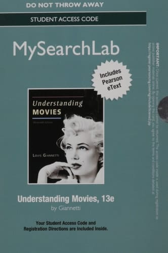 MySearchLab with Pearson eText -- Standalone Access Card -- for Understanding Movies (13th Edition)