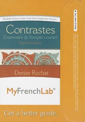 MyLab French with Pearson eText -- Access Card -- for Contrastes: Grammaire du français courant (one semester access)