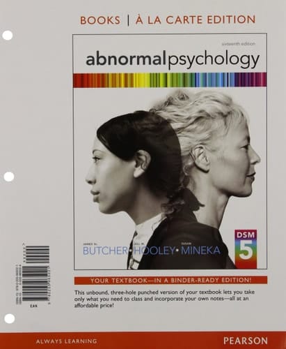 Abnormal Psychology, Books A La Carte Edition (16th Edition)