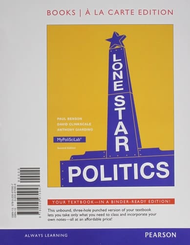 Lone Star Politics, Books a la Carte Edition (2nd Edition)
