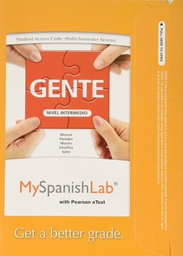 MyLab Spanish with Pearson eText -- Access Card -- for Gente: Nivel intermedio (multi-semester access)
