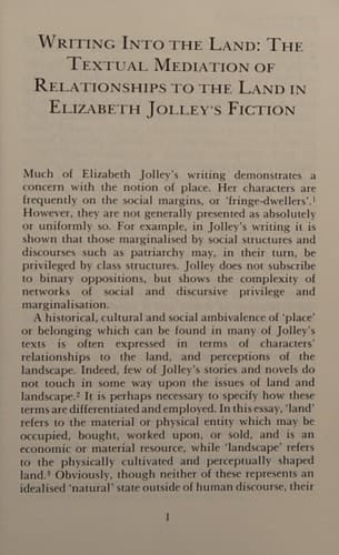 Elizabeth Jolley: New critical essays (Imprint)