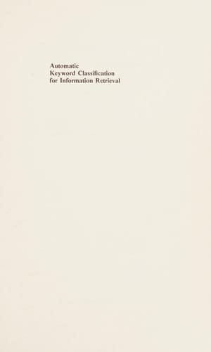 Automatic keyword classification for information retrieval