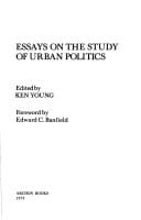 Essays on the study of urban politics