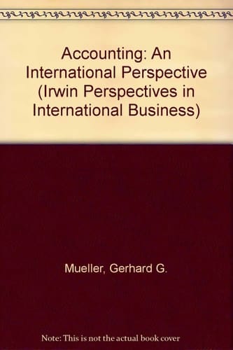 Accounting An International Perspective : a Supplement to Introductory Accounting Textbooks