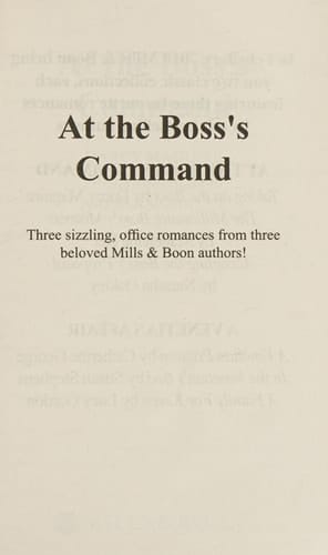 At the Boss's Command